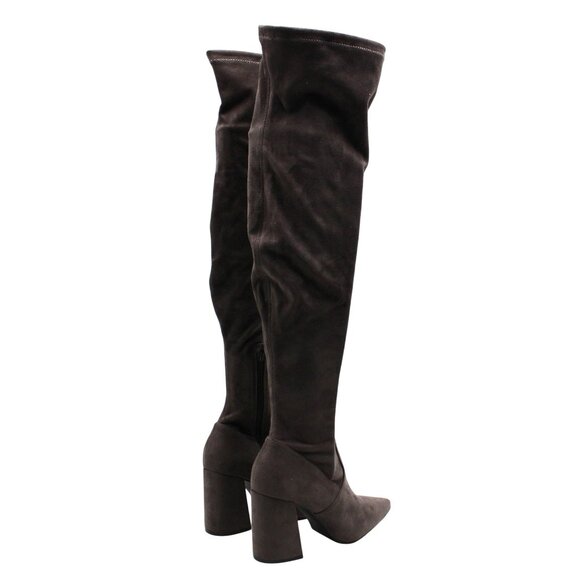 Steve Madden Womens Jacoby Pointed Toe Block Heel Over-the-Knee Boots - Picture 3 of 7